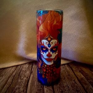 Artistic Clown Design Tumbler